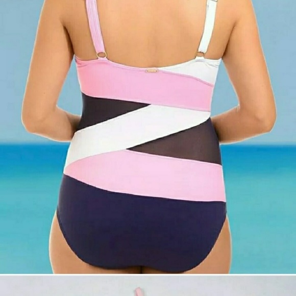 BLACK AND white SHEER monikini swimsuit - Picture 2 of 2